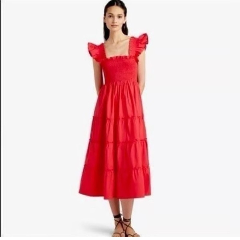 Hill House Home Ellie Nap Dress in Raspberry Red - Size S